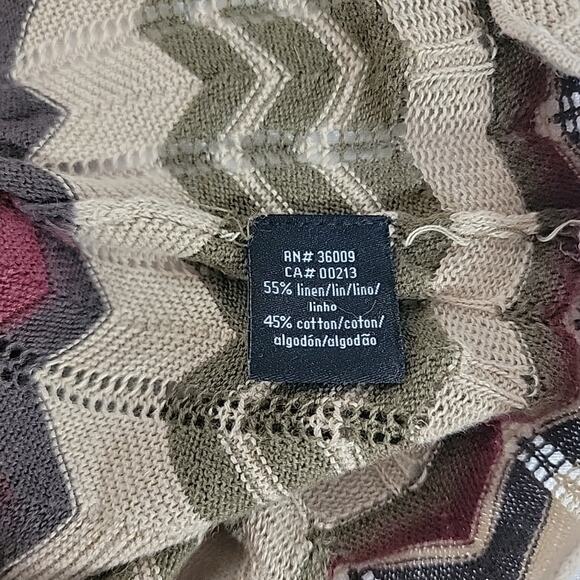 Calvin Klein Women’s Small Chevron Knit Sweater Top Y2K Style Short Sleeve - Picture 6 of 7